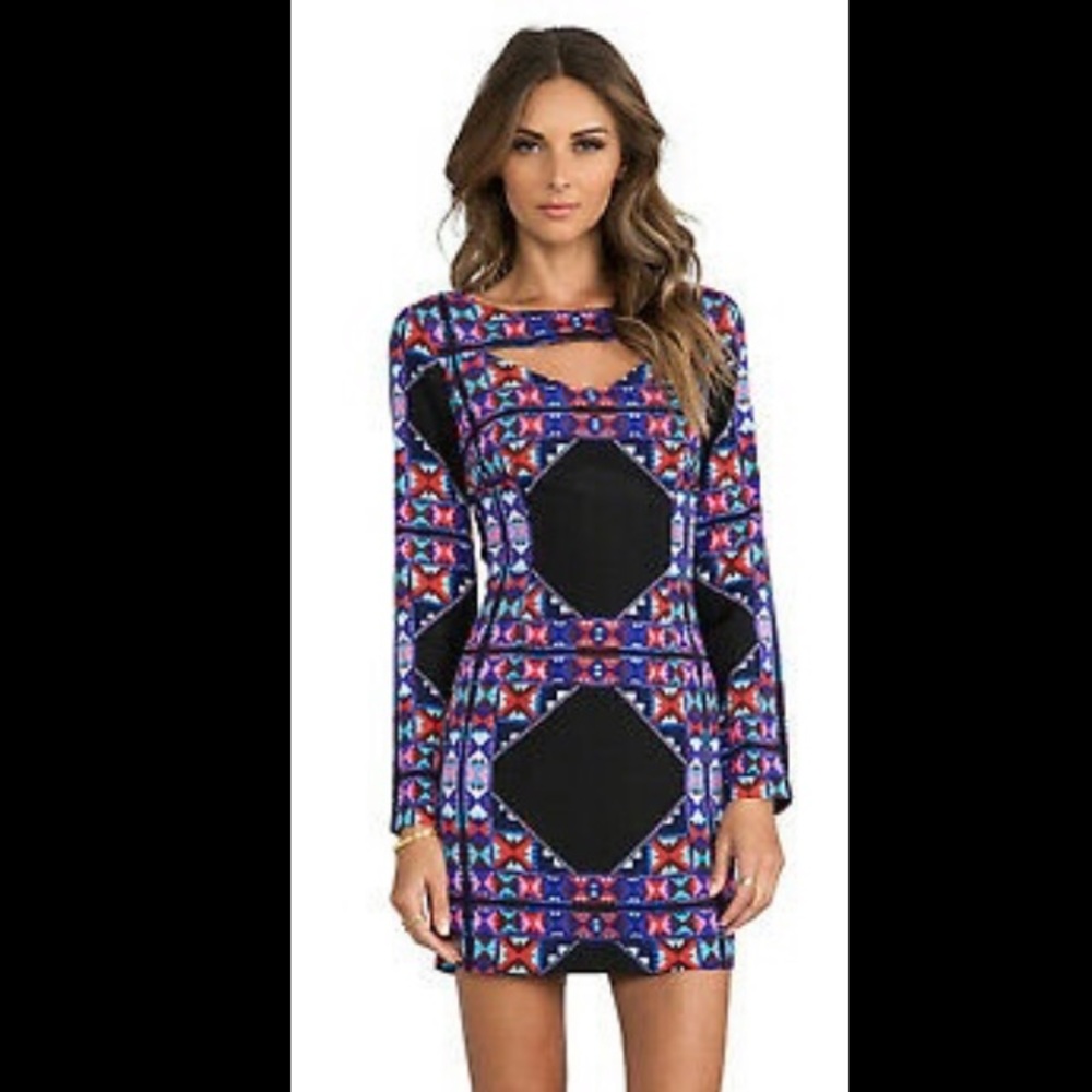 Mara Hoffman Geometric Long Sleeve Mini Dress